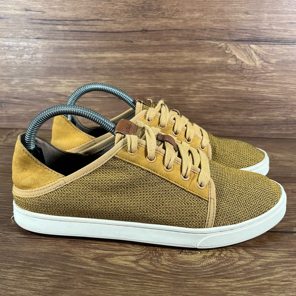 Olukai‎ Peheua Li Yellow Lace Up Sneakers Shoes Women’s Size 9 Sneakers